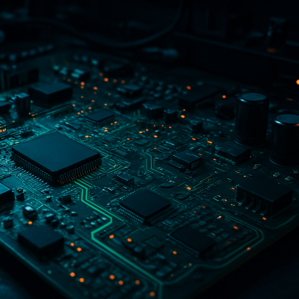 Industrial electronics repair workshop
