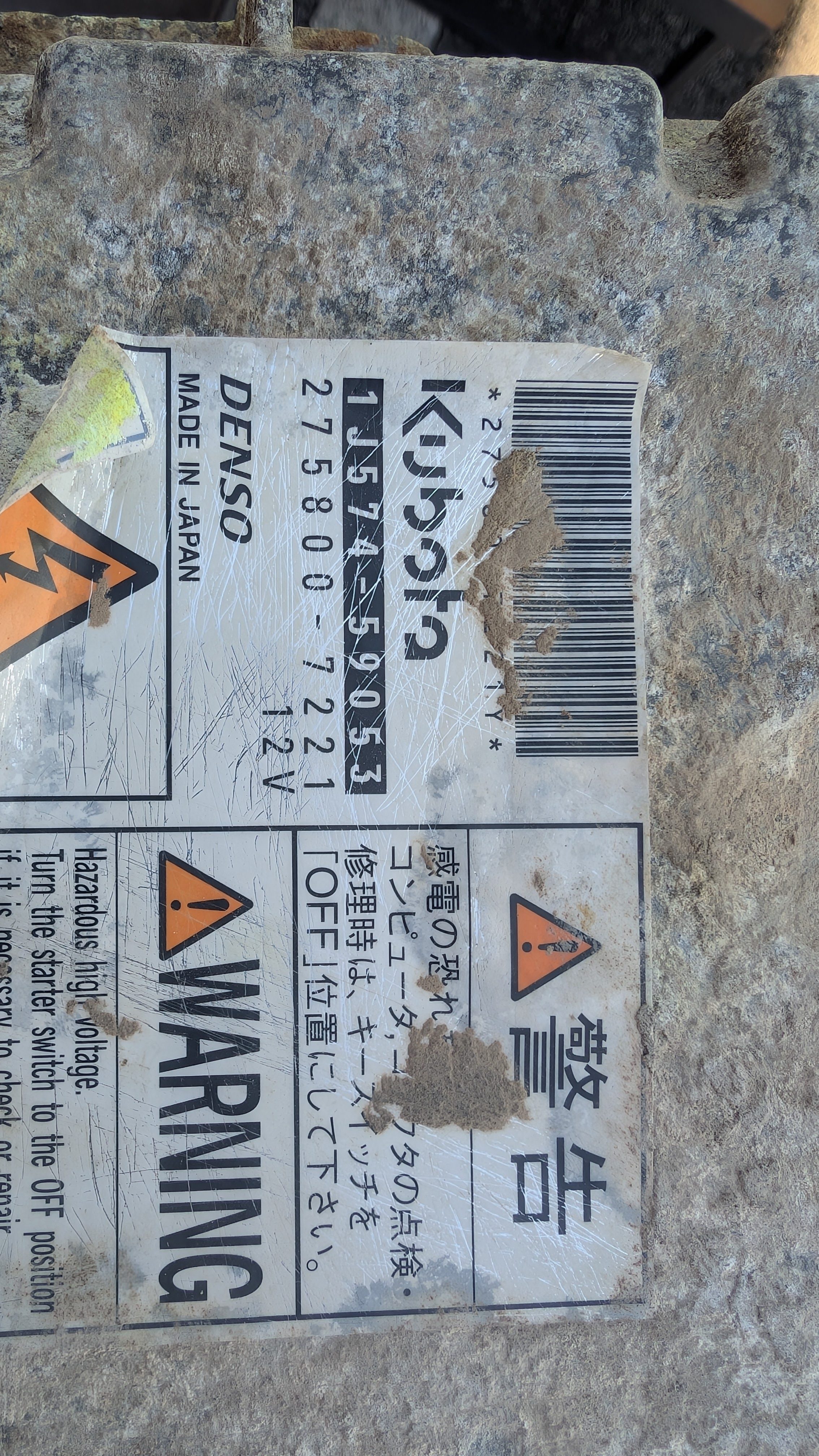 Oprava vodou pošk. Kubota DENSO ECU 1J574-59053 / 27580-7221 — motor V3800: bagry KX, traktory M108S/M126, kombajny ER112, generatory. Koroze, EEPROM, CAN SPN 639.
