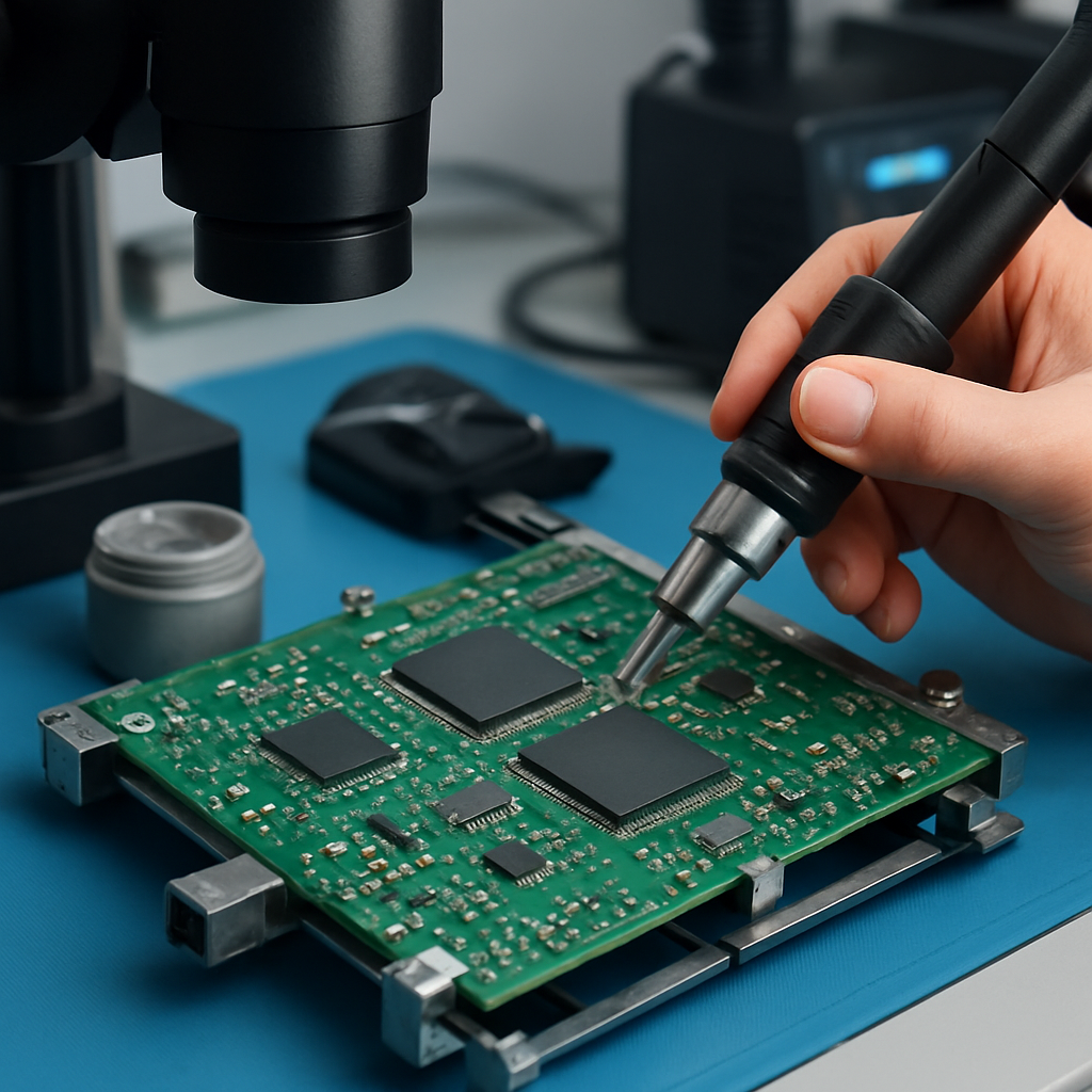 Oprava PLC řídicích jednotek — Siemens, Allen-Bradley, Mitsubishi, Fanuc, Beckhoff | BGA, SMD, Evropa