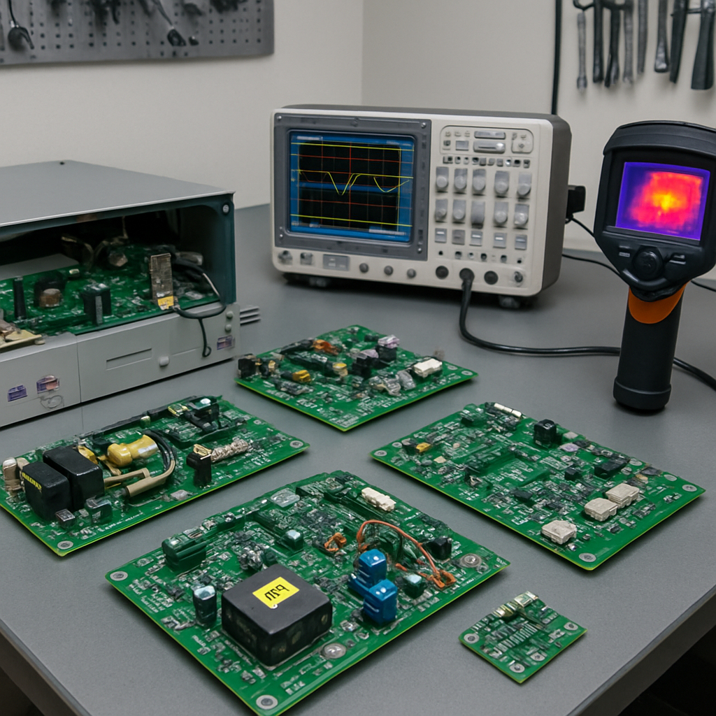 Naprawa elektroniki spawarek laserowych — sterownik LD Driver, głowica Precitec, Trumpf BEO, IPG Photonics, Coherent